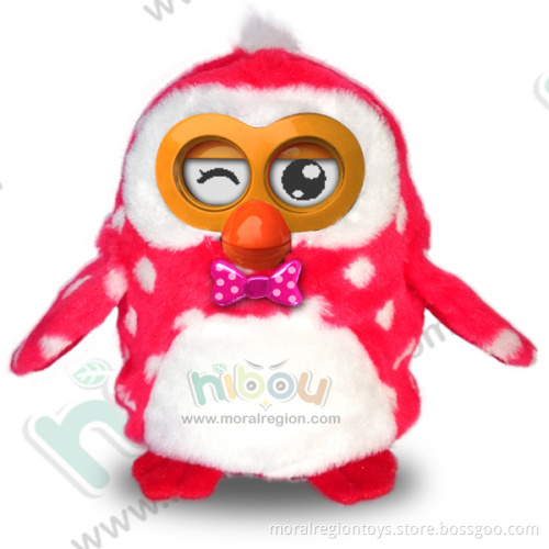 2014 new hot Hibou intellectual electronic pet, custom plush talking toy animal